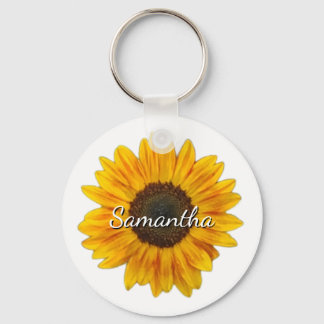 Sunflower with a Name  Keychain