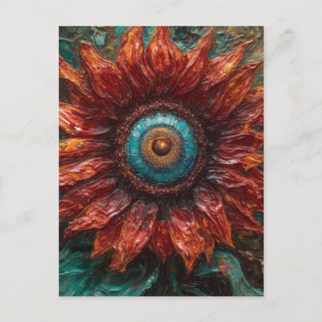 Sunflower with an Eyeball Postcard (Front)