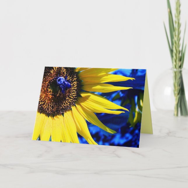 SUNFLOWER WITH BEE CARD (Front)