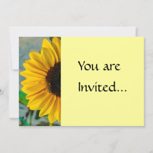 Sunflower with Bee  Invitation