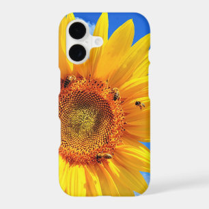 Sunflower with Bees iPhone Case