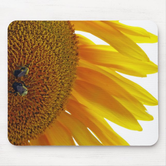 Sunflower with Bumblebees Mouse Pad (Front)