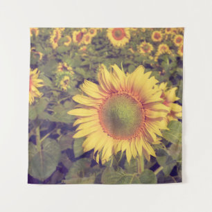 Sunflower with filter effect retro vintage styleag tapestry