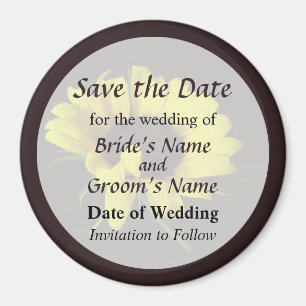 Sunflower With Naturally Curly Hair Save the Date Magnet
