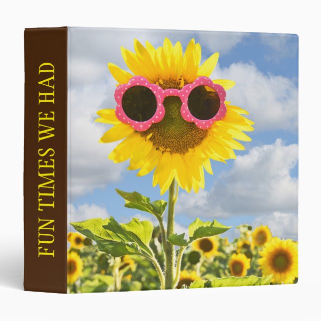 sunflower with sunglasses binder (Front/Spine)