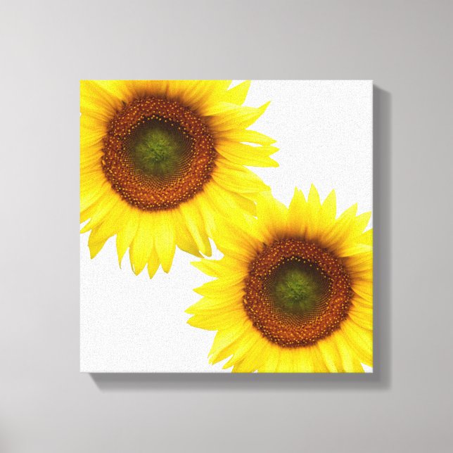 Sunflower Wrapped Canvas Square (Front)