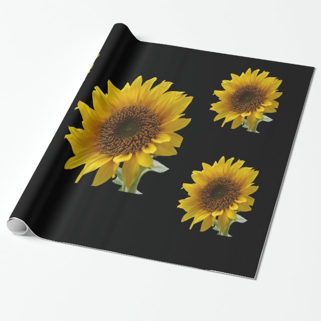Sunflower Wrapping Paper (Unrolled)