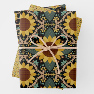 Sunflower wrapping paper
