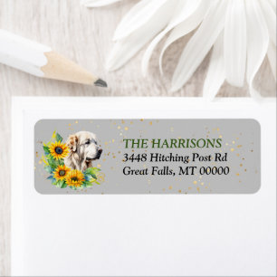 Sunflower Wreath Great Pyrenees Chien Retour Adres