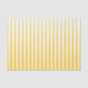 Sunflower Yellow and White Gradated Stripes Tissue Paper