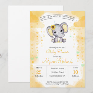 Sunflower yellow Baby Shower Invitation