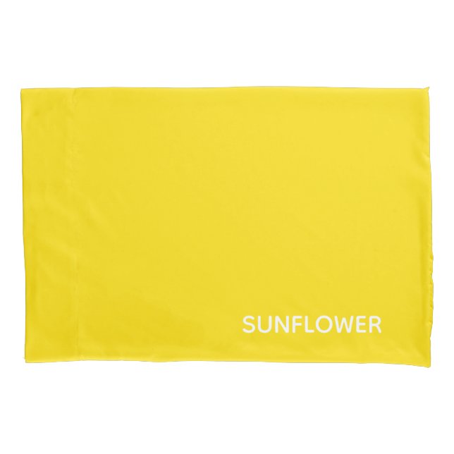 Sunflower Yellow Color Name Pillowcase (Front)
