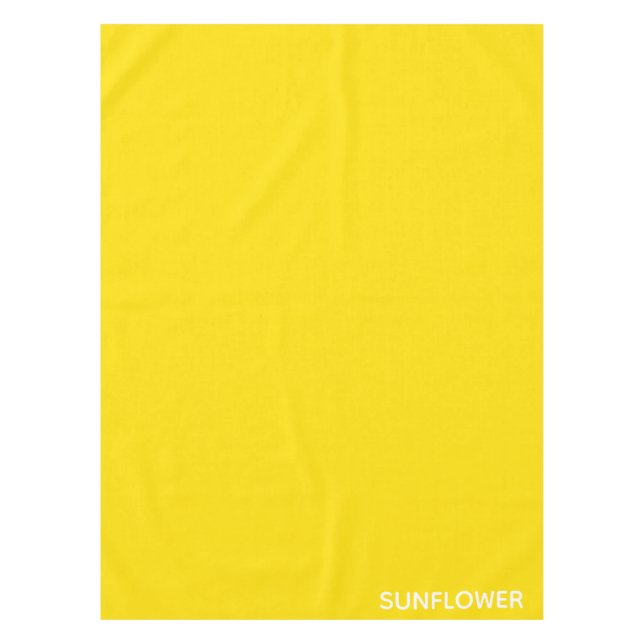 Sunflower Yellow Color Name Tablecloth (Front)