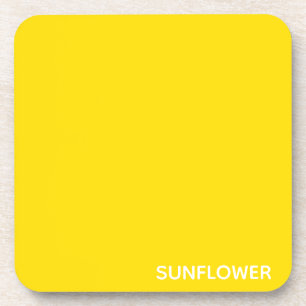 Sunflower Yellow Colour Name Coaster