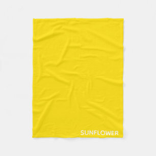 Sunflower Yellow Colour Name Fleece Blanket
