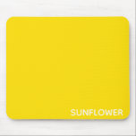 Sunflower Yellow Colour Name Mouse Pad<br><div class="desc">Sunflower Yellow</div>