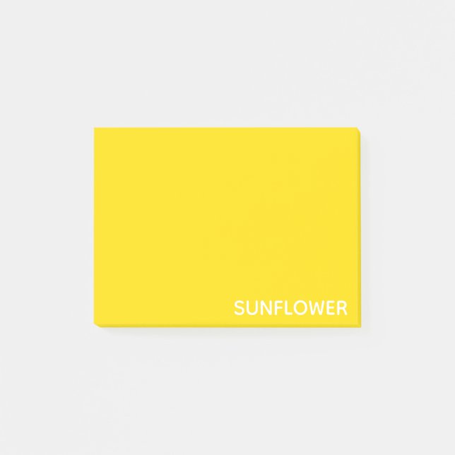 Sunflower Yellow Colour Name Post-it Notes (Front)