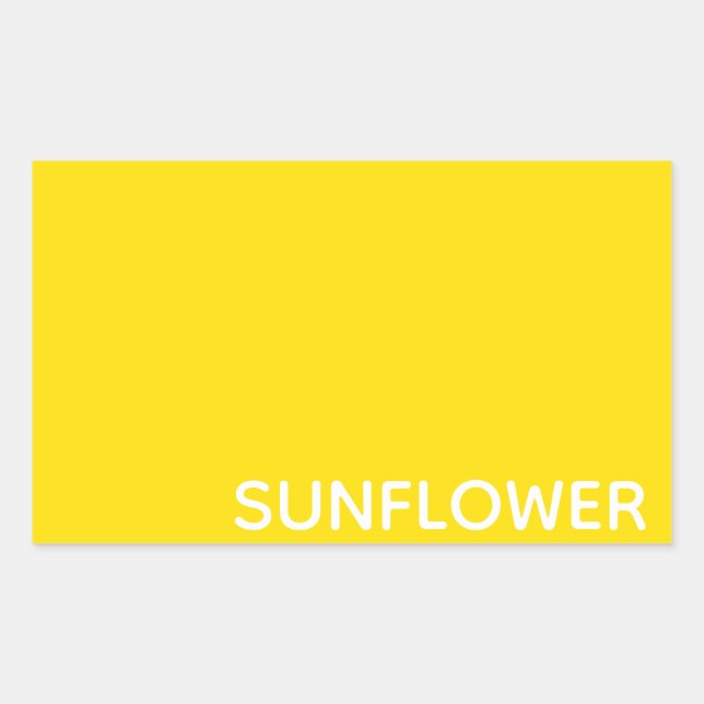 Sunflower Yellow Colour Name Sticker (Front)