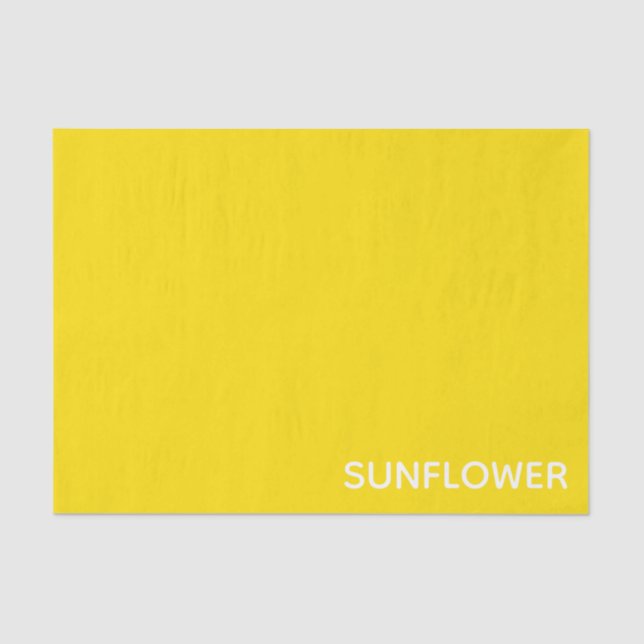 Sunflower Yellow Colour Name Tissue Paper (Front)