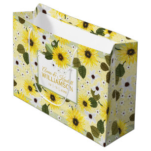 Sunflower Yellow Floral  Large Gift Bag