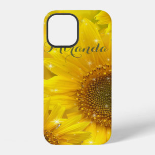 Sunflower Yellow Flower Floral Personalized iPhone 12 Case
