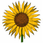 Sunflower Yellow Flower Standing Photo Sculpture<br><div class="desc">The illustration of a sunflower,  the symbol of happiness. The artwork makes great gift for home decorative items,  apparel,  accessories,  sticker,  stationery,  and etc..</div>