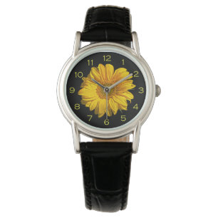 Sunflower Yellow Numbers wacnm Watch