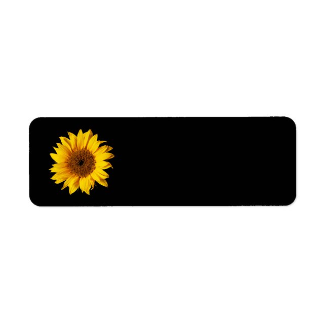 Sunflower Yellow on Black - Customized Sun Flowers (Front)