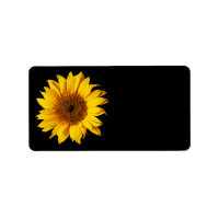 Sunflower Yellow on Black - Customized Sun Flowers