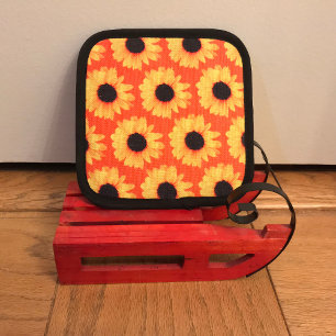 Sunflower Yellow Orange Colourful Pickleball Paddl Oven Mitt & Pot Holder Set