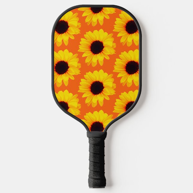 Sunflower Yellow Orange Colourful Pickleball Paddl Paddle (Front)