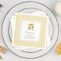 Sunflower & Yellow Stripes Baby Shower
