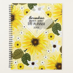 Sunflower Yellow Tropical Floral Garden Planner