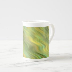 Sunflower Yellow Wavy Texture Bone China Mug