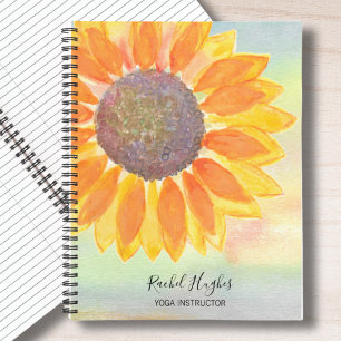 Sunflower Yoga Instructor Personalize Notebook