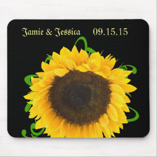Sunflower You choose Background Colour MousePad