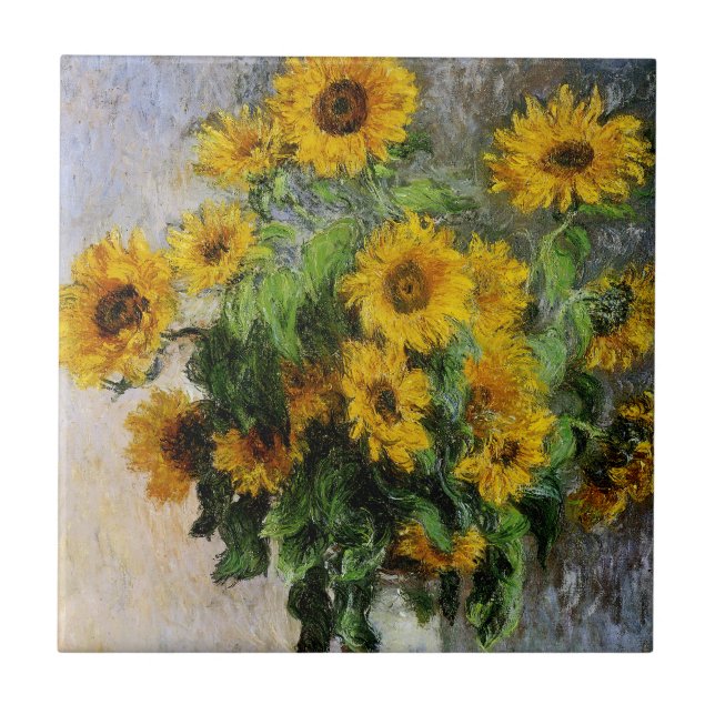 Sunflowers, 1881 by Monet. Tile (Front)