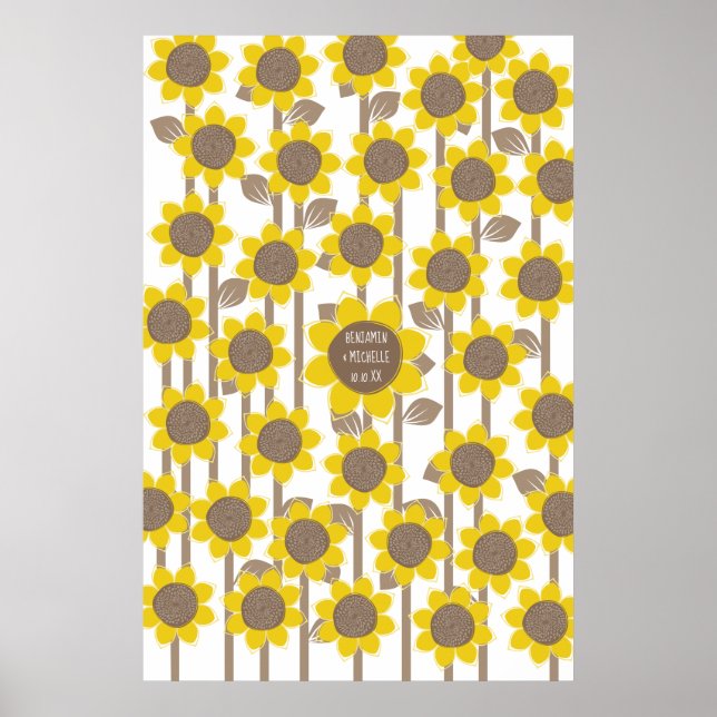 Sunflowers -250 Signature Guest Book Alternative (Front)