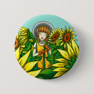 Sunflowers 2 Inch Round Button