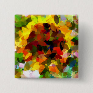 SUNFLOWERS 2 INCH SQUARE BUTTON
