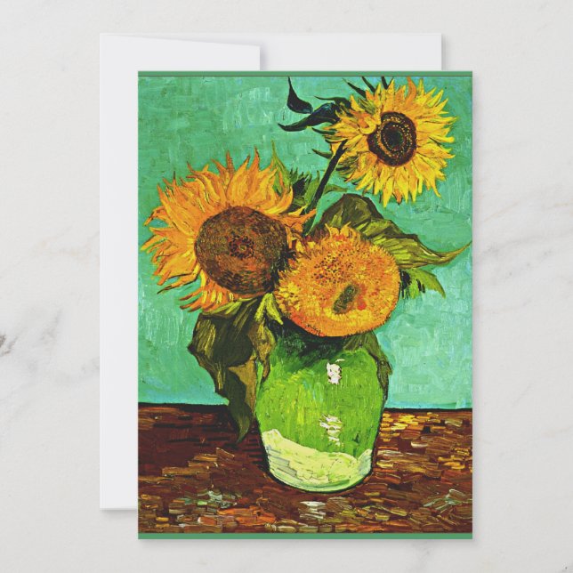 Sunflowers, 3, by Vincent van Gogh Card (Front)