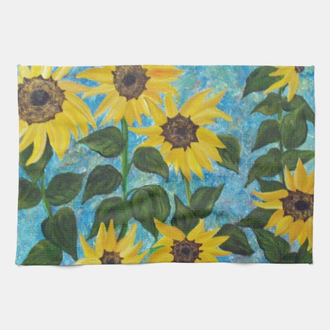 Sunflowers#3 Kitchen Towel (Horizontal)