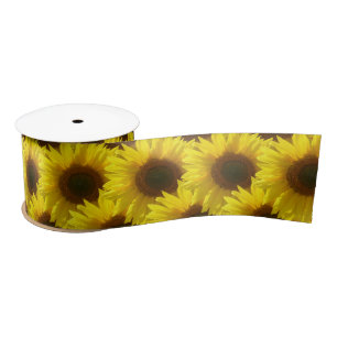 Sunflowers 3" Wide Satin Ribbon