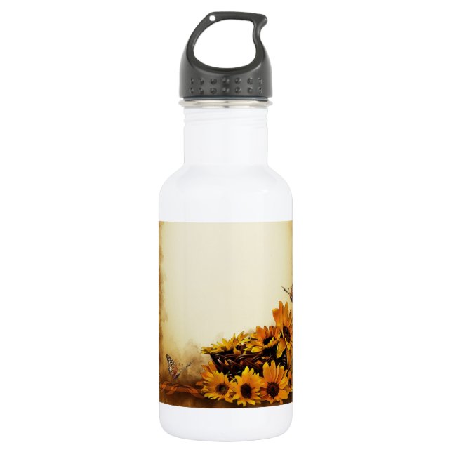Sunflowers 532 Ml Water Bottle (Front)