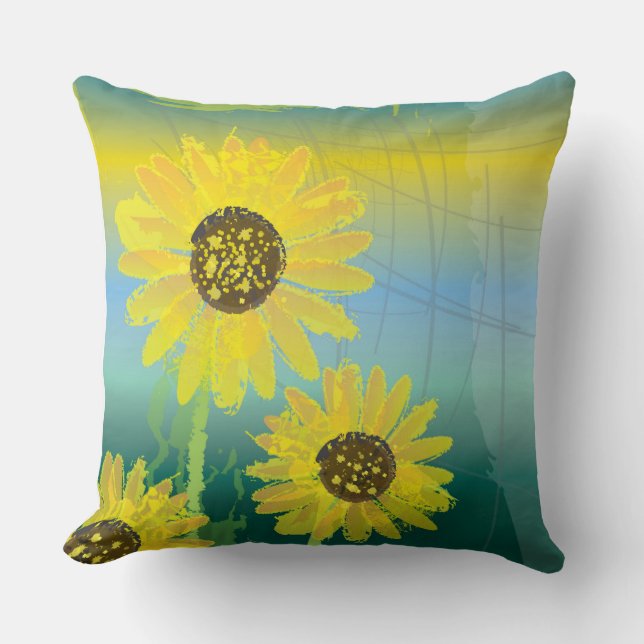 Sunflowers! accent pillow (Front)