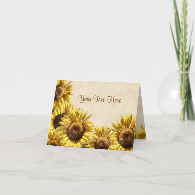 Sunflowers All Occasion Greeting Cards (Front)