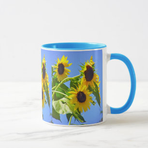 "SUNFLOWERS AND BLUE SKY" MUG