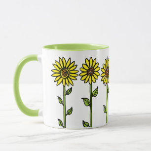 Sunflowers and Bumble Bee Mug