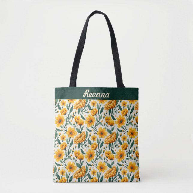 Sunflowers and Buttercups Tote Bag (Front)