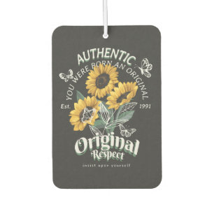 Sunflowers and Butterflies Graphic Air Freshener